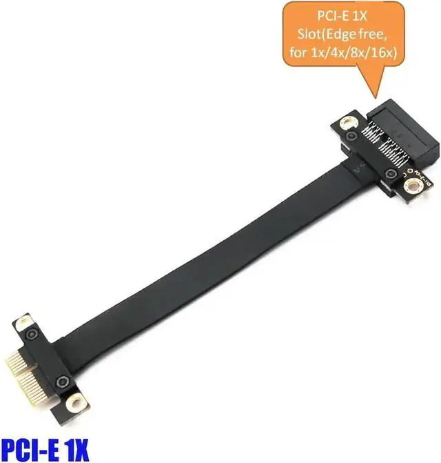 Alt view image 4 of 6 - PCI E PCI Express 1X To 1X Slot Riser Card Extension Cable Converter Extender Ribbon Adapter PCI E X1 Gold Plated For BTC Mining