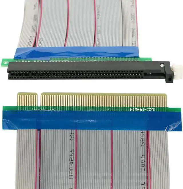 Alt view image 4 of 6 - PCI-E 16X to 16X Riser Card Adapter Extender Cable PCI E 16 X PCI Express Flexible Riser 1X 4X 8X 16 X for BTC Miner Mining