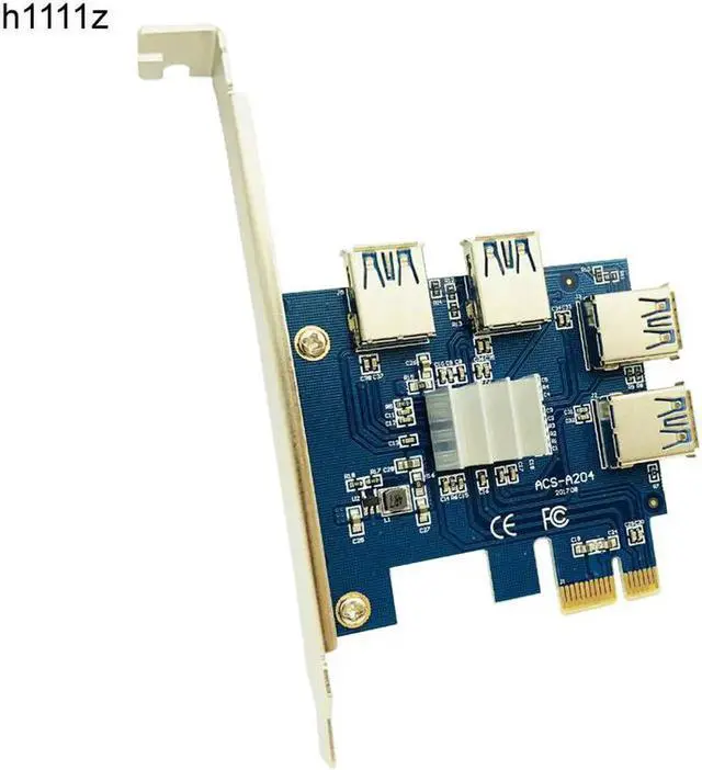 Main image of PCI E 1 to 4 PCI Express X1 Riser Card PCIE 1X to 16X USB3.0 PCI E Riser Adapter Converter for Antminer Bitcoin Miner Mining