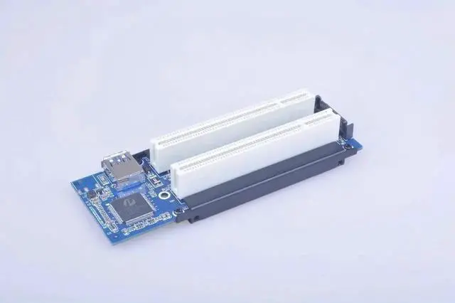 Alt view image 3 of 3 - add in card mini PCI Express to Dual PCI Adapter Card PCIe x1 to Router Tow 2 PCI slot Riser Card