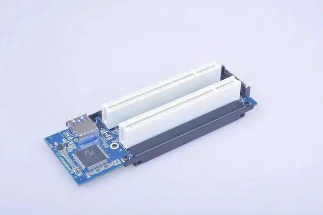 Alt view image 2 of 3 - add in card mini PCI Express to Dual PCI Adapter Card PCIe x1 to Router Tow 2 PCI slot Riser Card