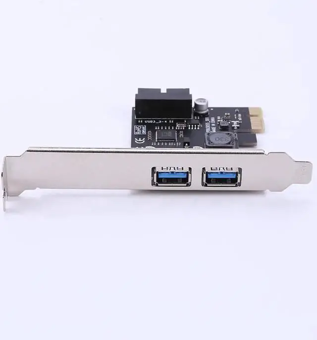 Alt view image 2 of 5 - Aomoproing 2 Port Usb 3.0 Pci-E Expansion Card External Usb3.0 Pcie Card Adapter With 2 Power Module Nec Chip For Desktop Pc Computer