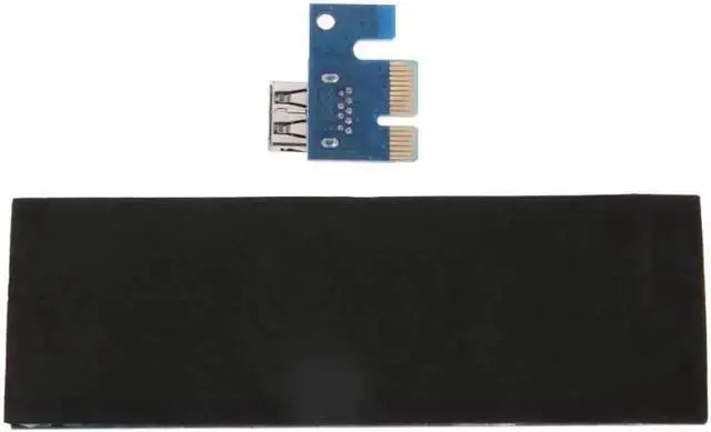 Alt view image 6 of 6 - 4pin PCIE PCI-E PCI Express Riser Card 1x To 16x With SATA 15pin To 4pin Power & 60cm USB3.0 Cable For BTC Mining Miner