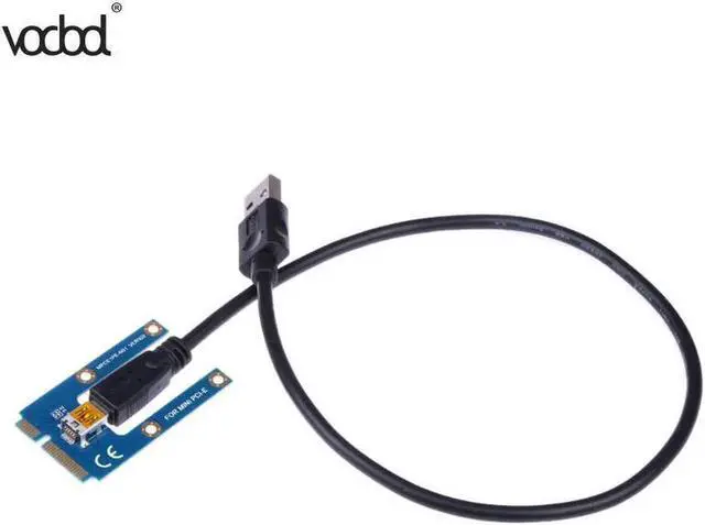 Alt view image 3 of 6 - USB 3.0 Mini PCI-E 16PIN to PCIe Riser Card PCI Express 1x to 16x Extender Adapter with SATA Power Cable for BTC Miner