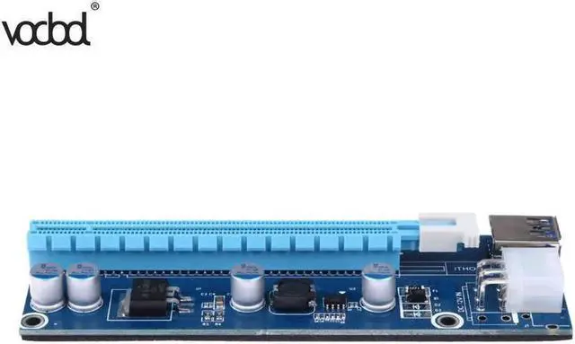 Alt view image 4 of 6 - USB 3.0 Mini PCI-E 16PIN to PCIe Riser Card PCI Express 1x to 16x Extender Adapter with SATA Power Cable for BTC Miner