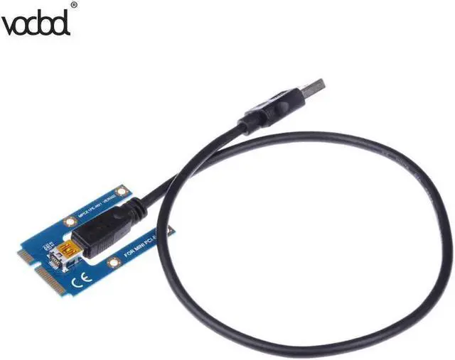 Alt view image 6 of 6 - USB 3.0 Mini PCI-E 16PIN to PCIe Riser Card PCI Express 1x to 16x Extender Adapter with SATA Power Cable for BTC Miner