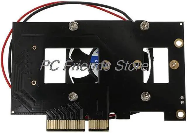 Alt view image 2 of 6 - Aomoproing PCI-E x4 to M.2 NGFF w/Cooling Fan for MZHPU128HCGM SM951 XP941 Adapter SSD Card-PC Friend