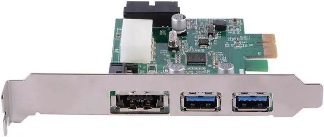Alt view image 2 of 6 - Aomoproing PCIe to Dual USB 3.0 & 1 Port Power eSATA Expansion Card Hub Controller Adapter with Internal 19-Pin Connector For Desktop PC