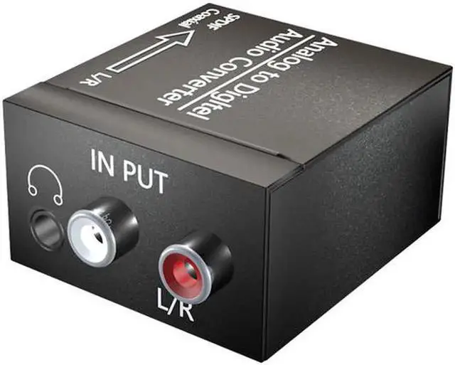 Main image of Analog to Digital Audio Converter ADC Analog RCA L/R 3.5mm to SPDIF Coaxial Audio Converter with 3.5mm Jack Input