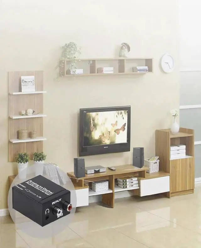 Alt view image 4 of 4 - Analog to Digital Audio Converter ADC Analog RCA L/R 3.5mm to SPDIF Coaxial Audio Converter with 3.5mm Jack Input