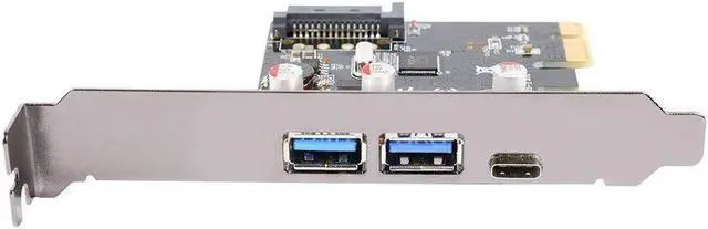 Alt view image 3 of 6 - Aomoproing USB 3.1 Type C PCIe Expansion Card PCI-e to 1 Type C and 2 Type A 3.0 USB Adapter PCI Express Controller Hub For Desktop PC