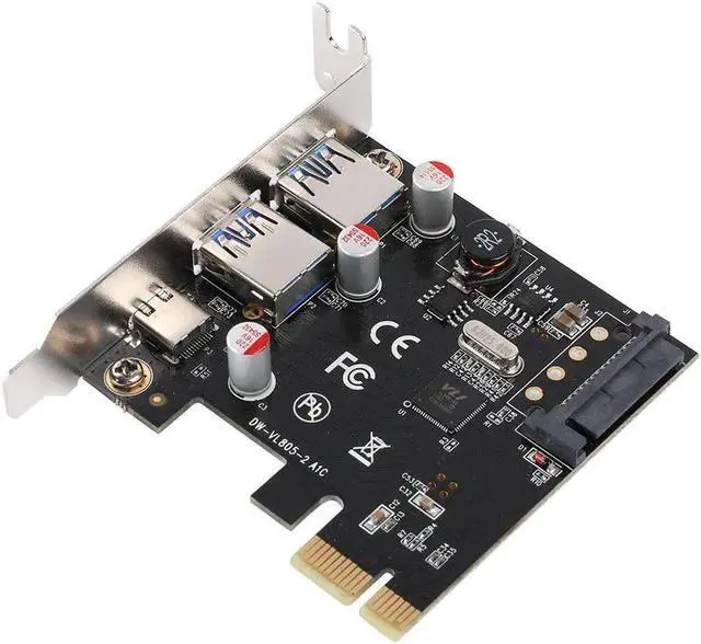 Alt view image 4 of 6 - Aomoproing USB 3.1 Type C PCIe Expansion Card PCI-e to 1 Type C and 2 Type A 3.0 USB Adapter PCI Express Controller Hub For Desktop PC