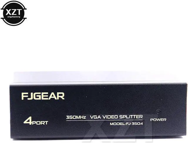 Alt view image 4 of 5 - 1PCS 4 Port VGA Splitter HD VGA Video sharing 1-in-4-out 350MHZ 15HDF 60M high frequency 2048 * 1536 power supply NEW