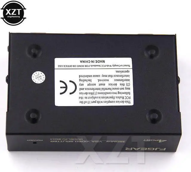 Alt view image 3 of 5 - 1PCS 4 Port VGA Splitter HD VGA Video sharing 1-in-4-out 350MHZ 15HDF 60M high frequency 2048 * 1536 power supply NEW