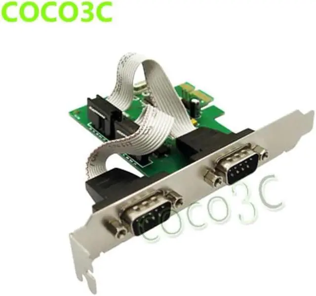Alt view image 2 of 4 - Aomoproing WCH382 Chipset PCI-e 2 Serial ports Controller card PCI express to RS232 com port adapter for printer, scanner, modem