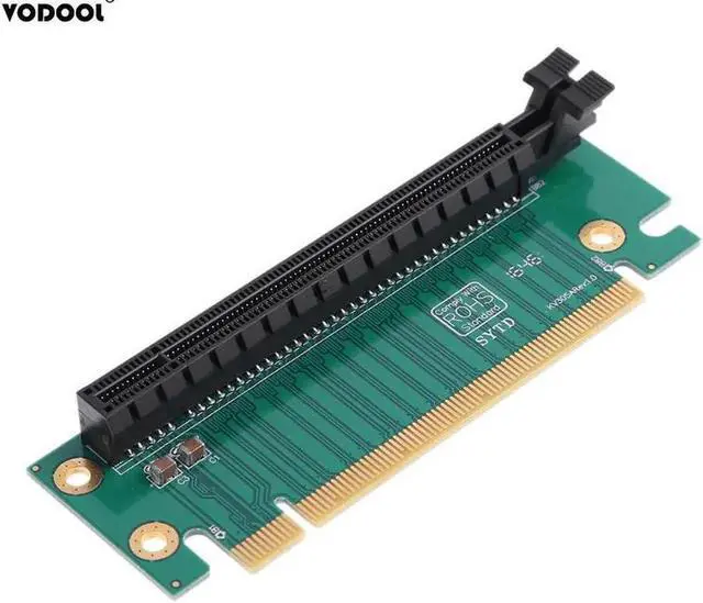Alt view image 3 of 6 - Aomoproing VODOOL PCI-E PCI Express 16X 90 Degree Adapter Riser Card For 2U Computer Case Chassis PC Converter Expansion Card Components