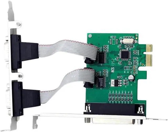 Alt view image 2 of 4 - Aomoproing 2 Port Serial RS232 DB9 Pin + 1 Port Parallel LPT DB25 Pin to PCI-E Adapter Card