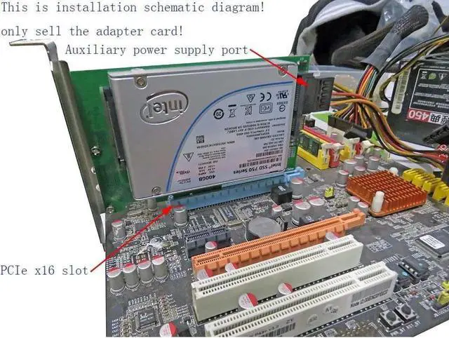 Alt view image 4 of 5 - Aomoproing PCIe x4 to U.2 SFF-8639 MZ6ER400HAGM OCZ Z-Drive 6000 ZD6000-800GB ZD6000-1600GB ZD6000-3200GB 2.5" NVMe PCIe SSD adapter card