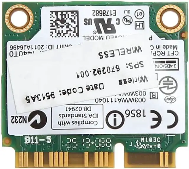 Alt view image 4 of 6 - Aomoproing  1 Pc 2.4/5G 300M WiFi Bluetooth 4.0 Wireless Half Mini PCI-E Card For Intel 6235ANHMW High Speed