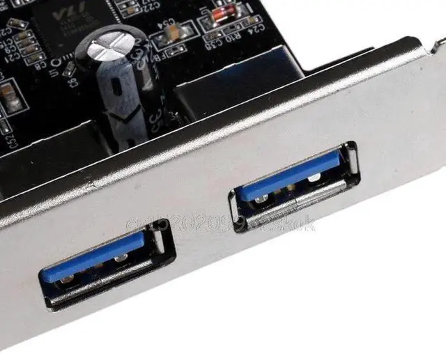 Alt view image 6 of 6 - Aomoproing 2 Ports PCI Express USB 3.0 Front Panel with Control Card Adapter 4-Pin & 20 Pin #H029#