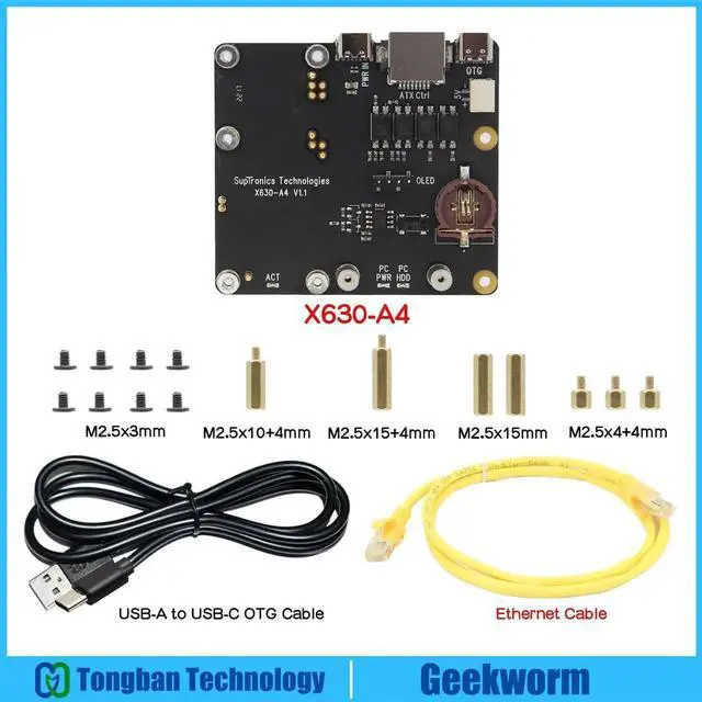 Main image of X630-A4 for Raspberry Pi Zero 2 W with PiKVM-A4, Support PiKVM V2 KVM Over IP