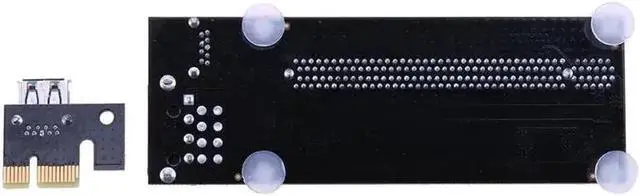 Alt view image 3 of 6 - 60cm PCIe PCI-E 1x to 16x PCI Express Riser Card USB3.0 Cable/SATA to 4Pin Riser Board Molex Power Cord for Miner Machine