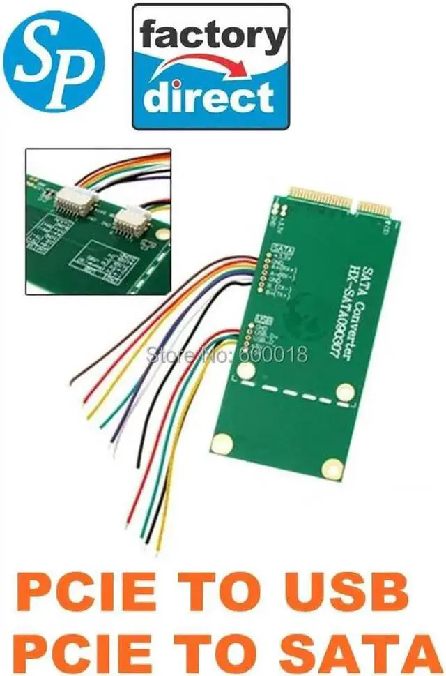 Main image of PCI Express Mini PCI-e to SATA converter , pcie to usb Coverter Adapter SPPCIE