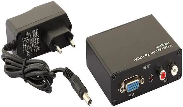 Alt view image 4 of 4 - VGA+R/L to HDMI Converter With Audio VGA2HDMI 1080P HD Audio AV Adapter Connector For Projector PC Laptop to HDTV