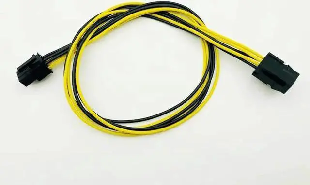 Alt view image 5 of 6 - 50cm PCI E PCIE PCI Express 6P Male to 6Pin Female Graphic Video Card DIY Power Cable BTC Extended Miner Mining Wire 18AWG Cable