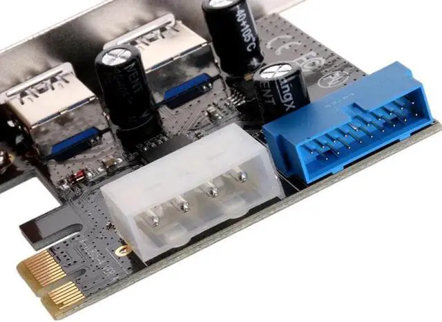 Alt view image 3 of 6 - Aomoproing Expansion Cards Durable USB 3.0 PCI Express Front Panel With Control Card Adapter 4-Pin & 20 Pin