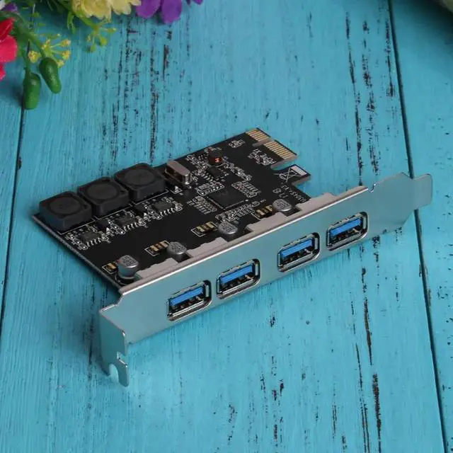 Alt view image 2 of 6 - Aomoproing ALLOYSEED 4 Port USB 3.0 PCI Express Card PCIe USB 3.0 Host Controller 4 x USB3.0 usb 3.0 add on card