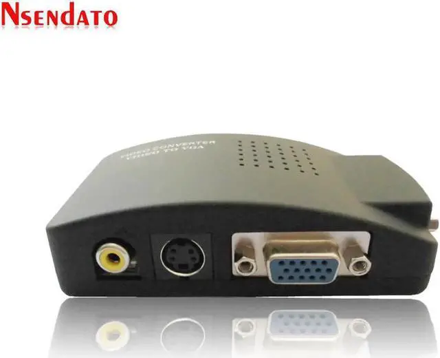 Alt view image 6 of 6 - BNC To VGA Video Converter For PC Laptop TV RCA Composite S-Video AV To PC VGA LCD Converter Adapter Switch Box For CCTV DVD DVR