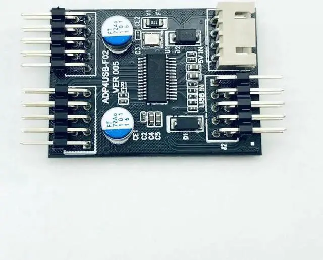 Alt view image 5 of 6 - 9Pin USB Header 1 to 2 Card Board Desktop 9 Pin USB HUB USB2.0 9pin Connector Adapter 30cm USB 9Pin Cable + SATA Power Cable