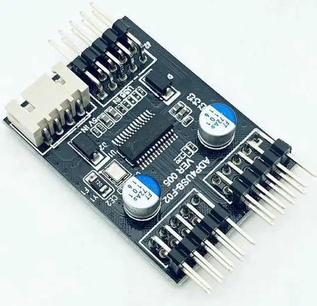 Alt view image 4 of 6 - 9Pin USB Header 1 to 2 Card Board Desktop 9 Pin USB HUB USB2.0 9pin Connector Adapter 30cm USB 9Pin Cable + SATA Power Cable