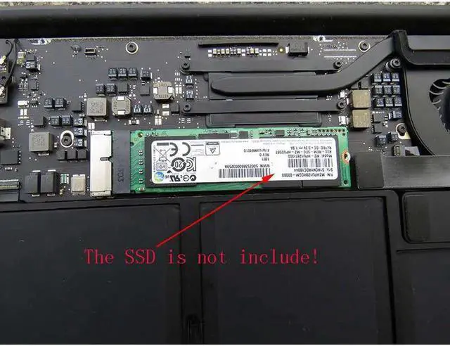 Alt view image 3 of 6 - Aomoproing M key M.2 PCIe NVMe SSD Adapter for MACBOOK Air Pro 2013 2014 2015 2016 2017 A1465 A1466 A1398 A1502 iMAC A1418 Mac mini A1347
