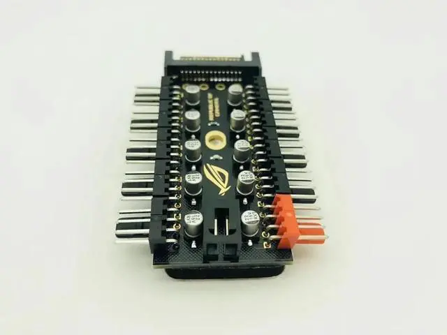 Alt view image 2 of 6 - 1 to 10 PC Cooling Fan Hub Splitter LED Cable PWM SATA 12V Power Supply Speed Controller Adapter For Bitcoin Miner Mining