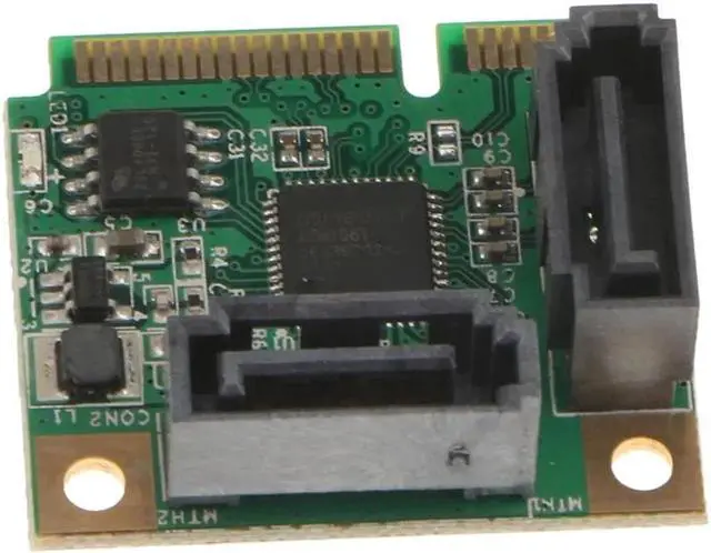 Alt view image 2 of 6 - 2Port SATA 6G Mini PCI-E Express Card SATA III 3.0 Converter Expansion Card