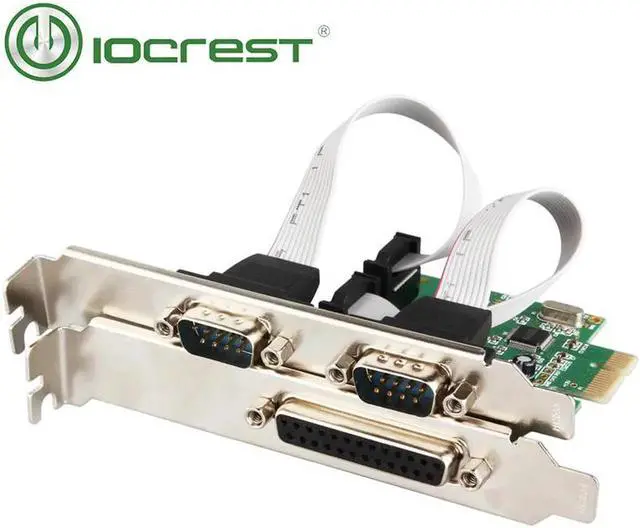 Main image of Aomoproing IOCREST PCIe 2 port DB9 Serial RS232 and 1 port DB25 Parallel Printer (LPT1) I/O Controller Card with low profile bracket WCH382