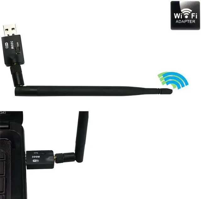 Main image of Aomoproing 300Mbps 300M USB Mini WiFi Wireless Adapter + Antenna Wireless Router Signal receiver Network LAN Card With WPS Function Button