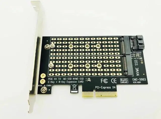 Alt view image 6 of 6 - Add On Cards PCIE to M2/M.2 Adapter SATA M.2 SSD PCIE Adapter NVME/M2 PCIE Adapter SSD M2 to SATA PCI E Card M Key +B Key