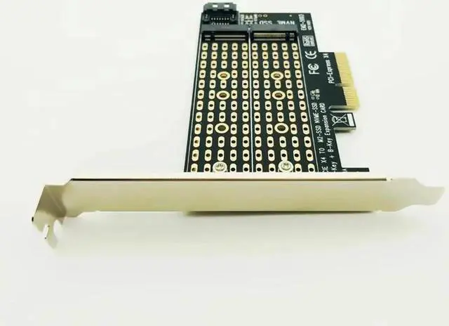 Alt view image 3 of 6 - Add On Cards PCIE to M2/M.2 Adapter SATA M.2 SSD PCIE Adapter NVME/M2 PCIE Adapter SSD M2 to SATA PCI E Card M Key +B Key