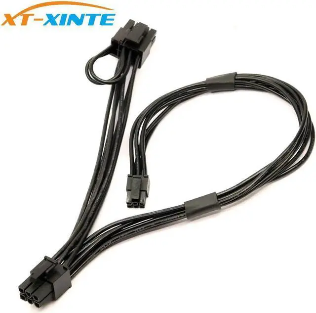 Alt view image 6 of 6 - Mini 6Pin to PCI-E 6Pin & 8Pin (6+2) Dual PCI-E Ports Video Graphic Card Power Cable for G5 / Mac Pro 30CM+15CM