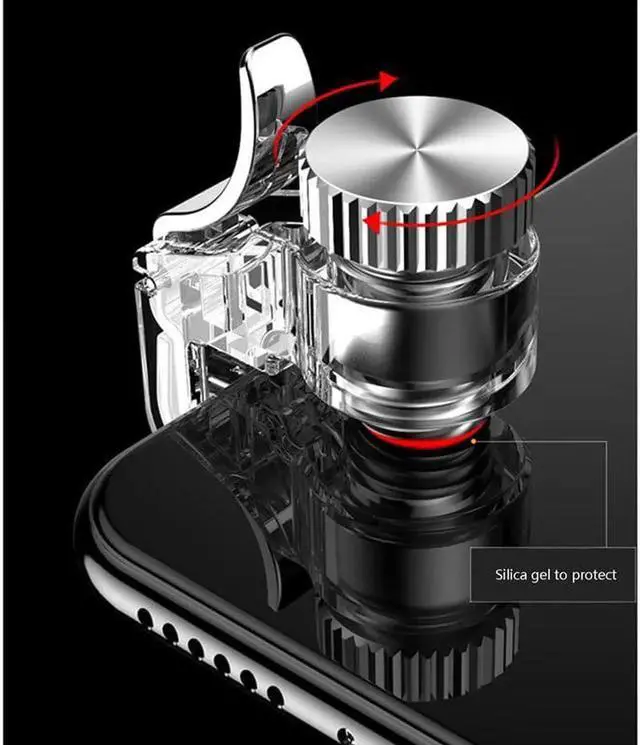 Alt view image 3 of 6 - Aomoproing Handheld Controller Mobile Game Controller Target and Trigger Triggers Mobile Game Joystick for Smartphones