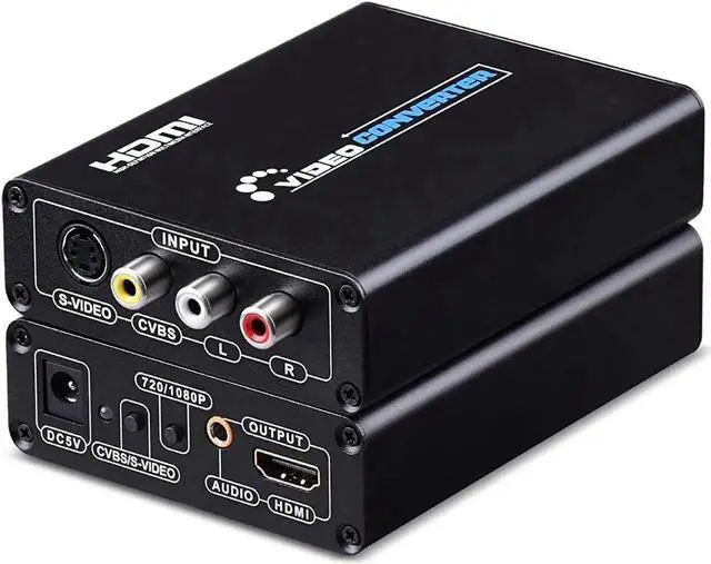Main image of 3RCA CVBS Composite & S-Video R/L Audio to HDMI Converter Adapter Support 720P/1080P with 3RCA S-Video Cable for NES SNES N64 PS2 PS3 HDTV