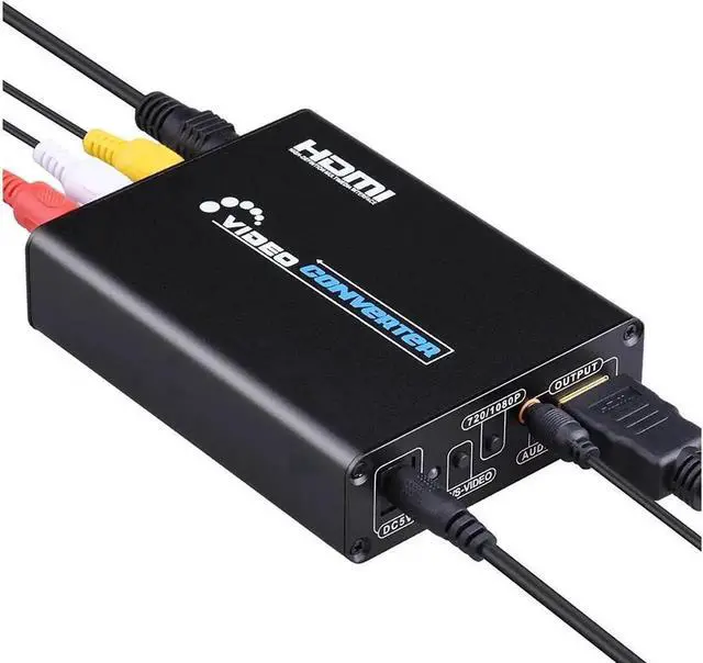 Alt view image 3 of 7 - 3RCA CVBS Composite & S-Video R/L Audio to HDMI Converter Adapter Support 720P/1080P with 3RCA S-Video Cable for NES SNES N64 PS2 PS3 HDTV