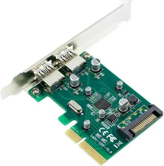 Main image of Superspeed 10Gbps 2 ports USB 3.1 Type-A PCI-e Controller Card PCI Express 4x to USB3.1 Converter Adapter