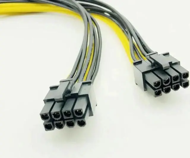 Alt view image 2 of 6 - Power Cable for Graphics Card PCIE PCI E 8 Pin Female to Dual 8 pin 6+2p Male GPU Video Card Power Supply Cables Cord 18AWG 20cm