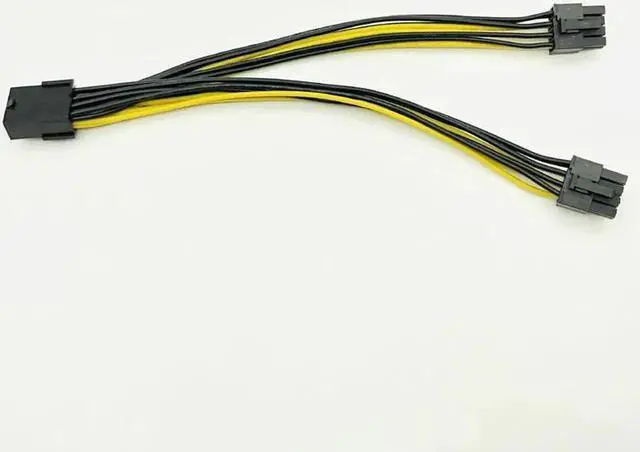 Alt view image 3 of 6 - Power Cable for Graphics Card PCIE PCI E 8 Pin Female to Dual 8 pin 6+2p Male GPU Video Card Power Supply Cables Cord 18AWG 20cm