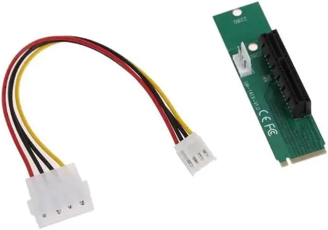 Alt view image 2 of 6 - NGFF M2 SSD to PCI-E 4X Slot Adapter Riser Card M Key M.2 Port SSD Port to PCI Express Pcie Expansion PCI Riser Card