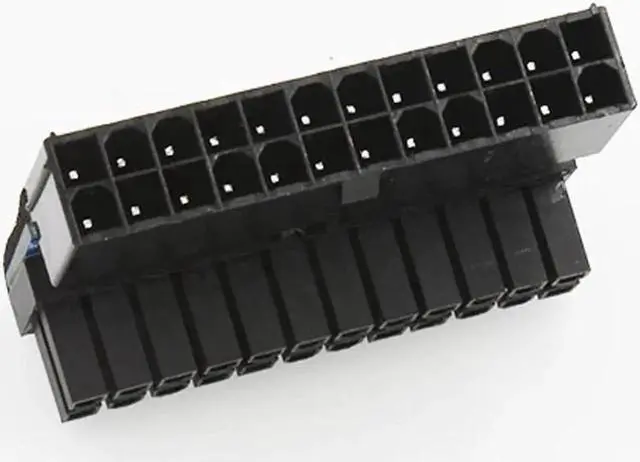 Alt view image 4 of 6 - ATX 24Pin Female to 24pin Male 90 Degree Power Adapter Mainboard Motherboard 24 Pin Connector For Desktops PC Cable Power Supply